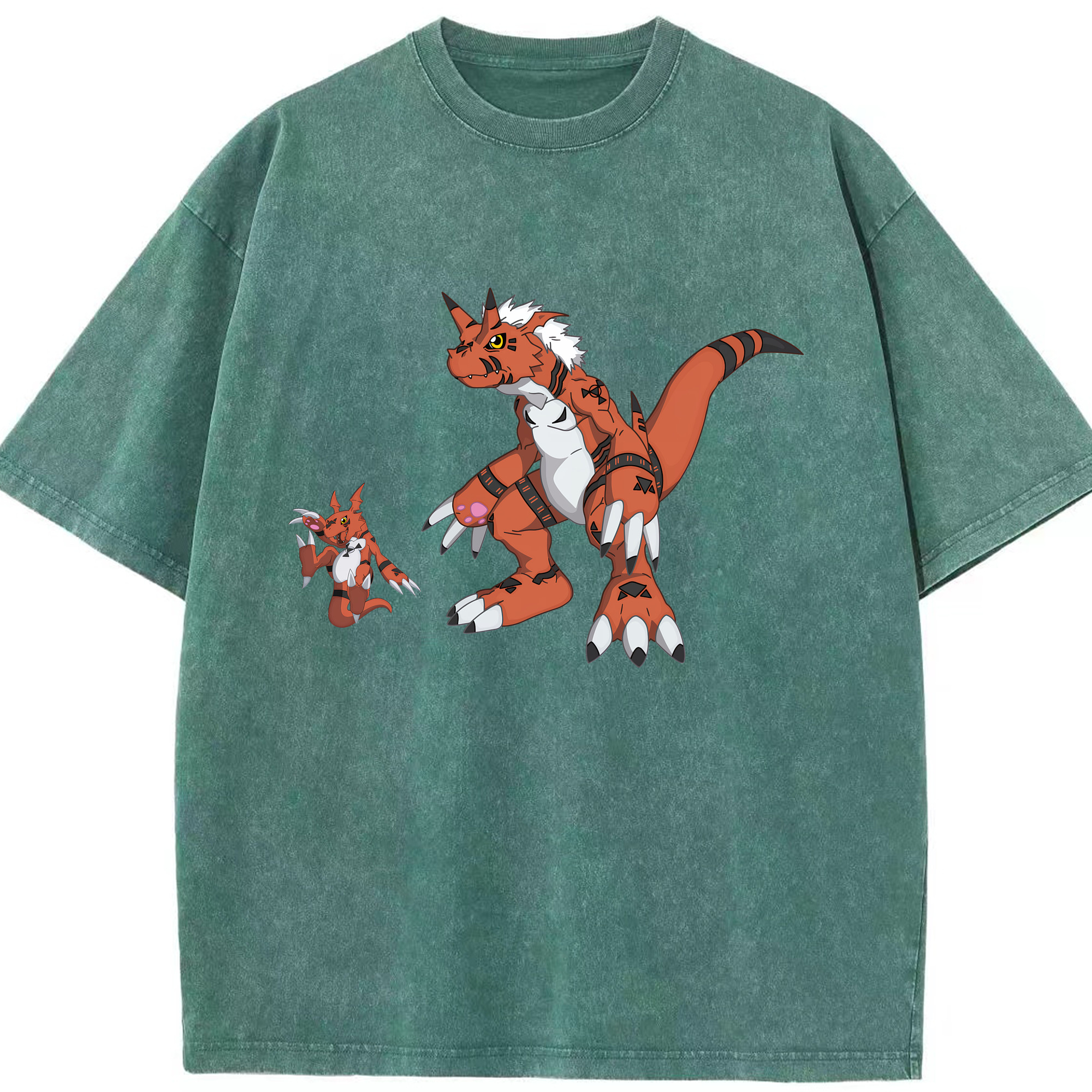 （画像用） Digimon デジタルモンスター/デジモン 綿100% ヴィンテージ風 半袖Tシャツ（フロントプリント）